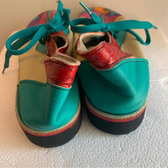 Soletech women’s Shoes SZ 8 Adult Low Top Cobbled Art Koolshoos Leather Dog. - Picture 6 of 8